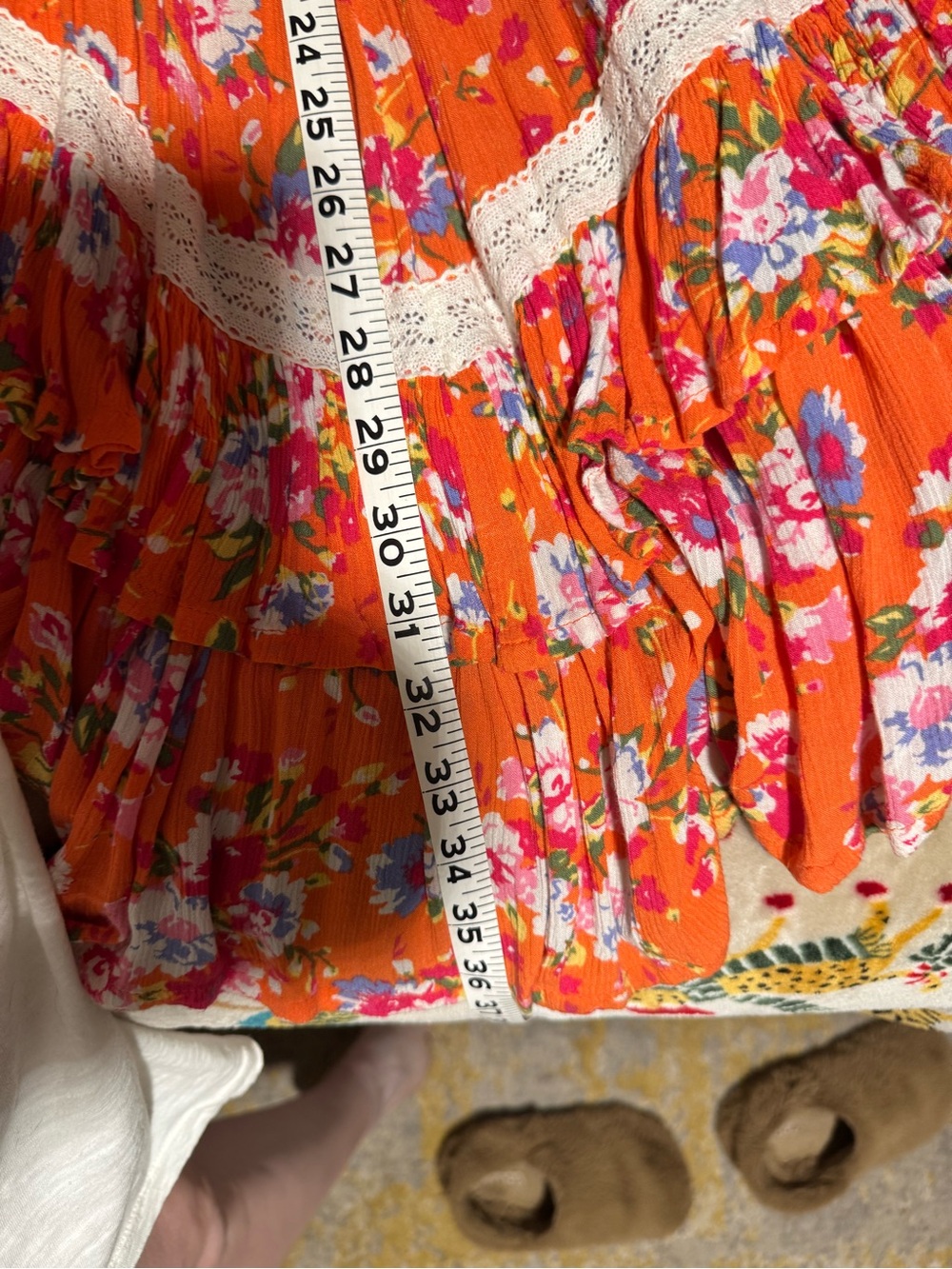 Spell Revolver Maxi Skirt with Crochet Trim and pockets - Picture 5 of 5